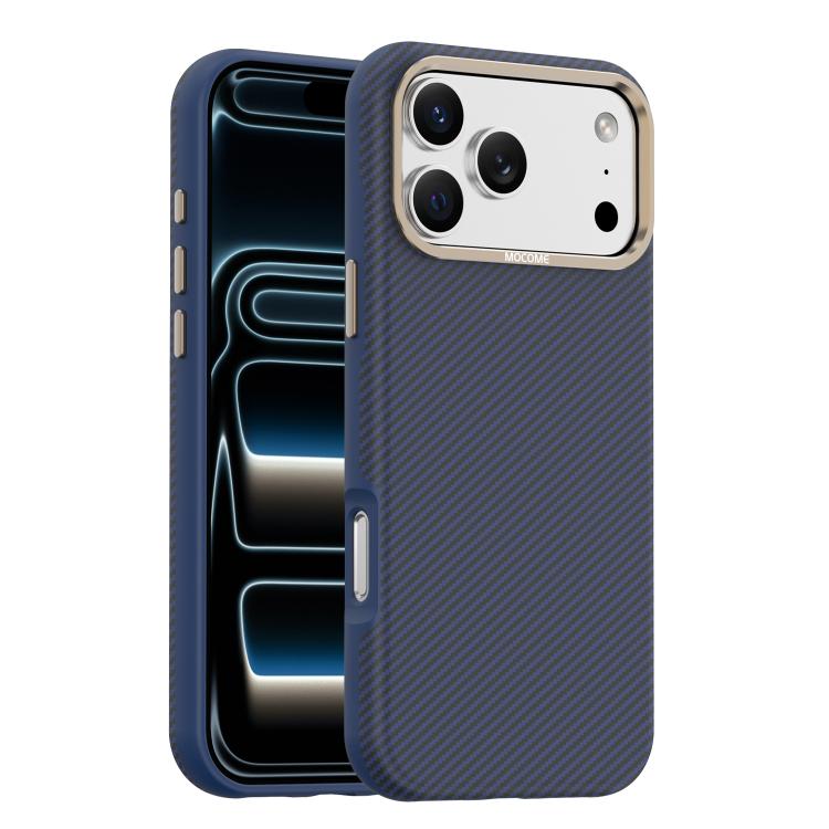 Mocome 凱夫拉碳纖維紋理磁吸防震手機殼，適用於 iPhone 17 Pro Max