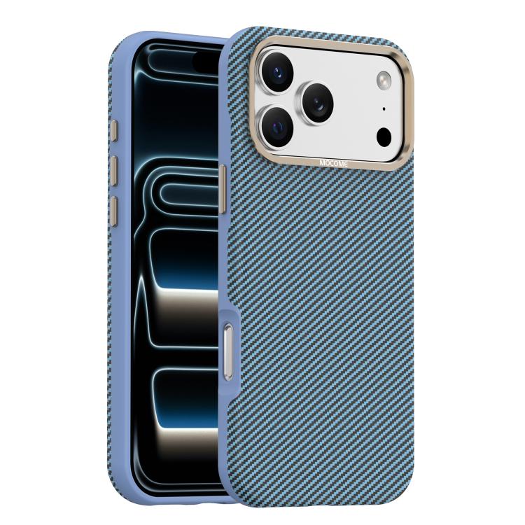 Mocome 凱夫拉碳纖維紋理磁吸防震手機殼，適用於 iPhone 17 Pro Max