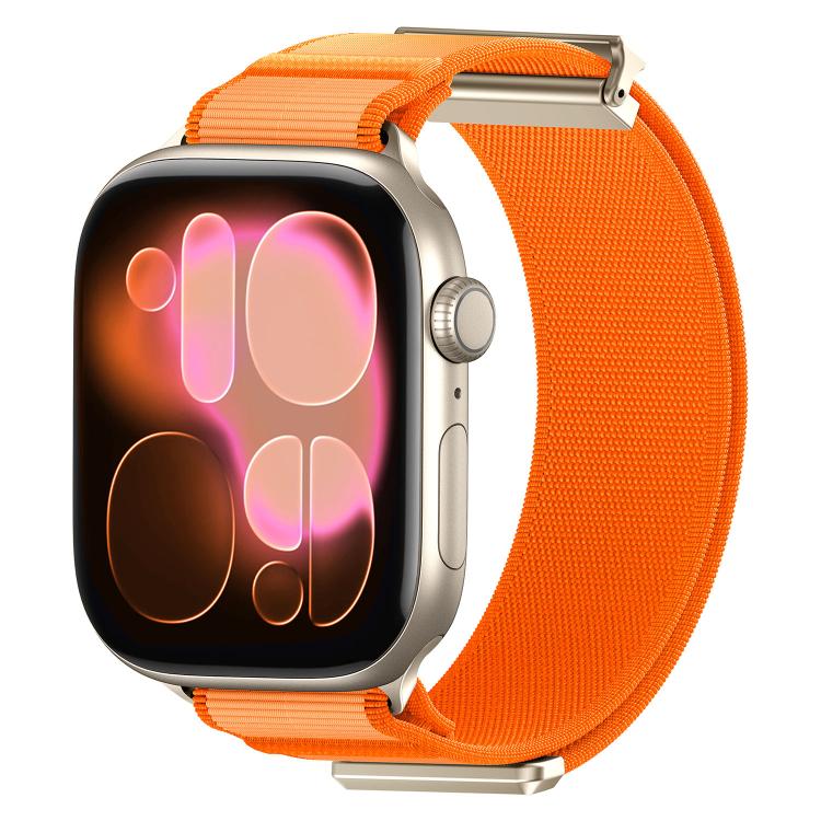 雙關節磁性金屬錶頭尼龍錶帶，適用於 Apple Watch 49mm / 46mm / 45mm / 44mm，適用於 Apple Watch 42mm / 41mm / 40mm / 38mm