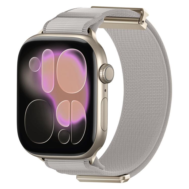 雙關節磁性金屬錶頭尼龍錶帶，適用於 Apple Watch 49mm / 46mm / 45mm / 44mm，適用於 Apple Watch 42mm / 41mm / 40mm / 38mm