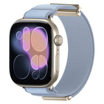 雙關節磁性金屬錶頭尼龍錶帶，適用於 Apple Watch 49mm / 46mm / 45mm / 44mm，適用於 Apple Watch 42mm / 41mm / 40mm / 38mm