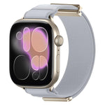 雙關節磁性金屬錶頭尼龍錶帶，適用於 Apple Watch 49mm / 46mm / 45mm / 44mm，適用於 Apple Watch 42mm / 41mm / 40mm / 38mm