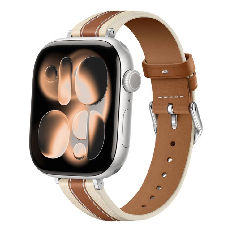 複合縫線真皮錶帶，適用於 Apple Watch 46mm / 49mm / 45mm / 44mm，適用於 Apple Watch 42mm / 41mm / 40mm / 38mm