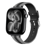 複合縫線真皮錶帶，適用於 Apple Watch 46mm / 49mm / 45mm / 44mm，適用於 Apple Watch 42mm / 41mm / 40mm / 38mm
