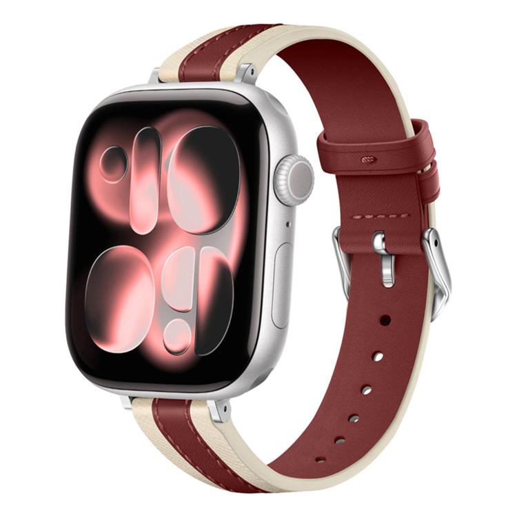 複合縫線真皮錶帶，適用於 Apple Watch 46mm / 49mm / 45mm / 44mm，適用於 Apple Watch 42mm / 41mm / 40mm / 38mm