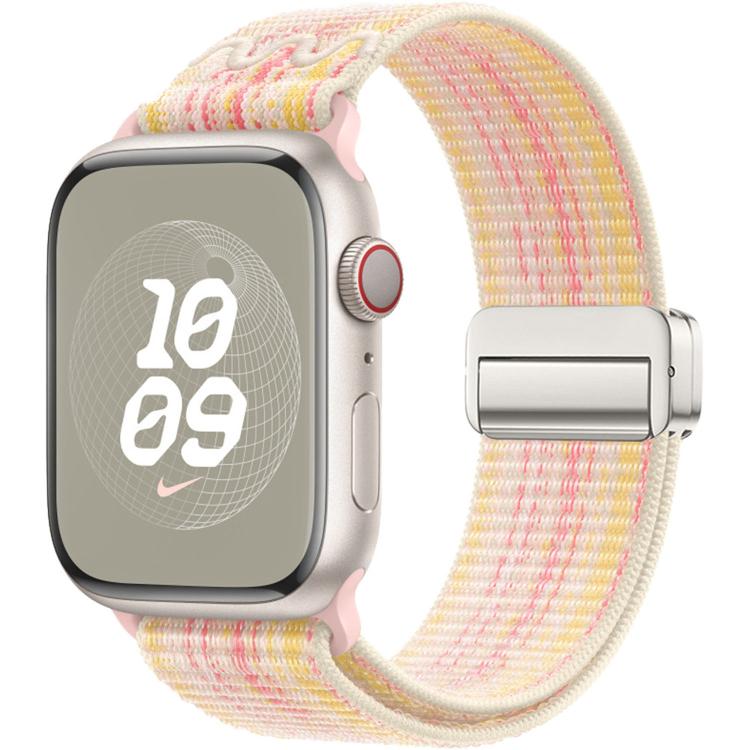 磁性扣環尼龍錶帶，適用於 Apple Watch 46mm / 49mm / 45mm / 44mm，適用於 Apple Watch 42mm / 41mm / 40mm / 38mm
