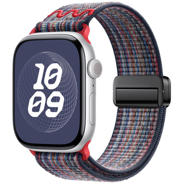 磁性扣環尼龍錶帶，適用於 Apple Watch 46mm / 49mm / 45mm / 44mm，適用於 Apple Watch 42mm / 41mm / 40mm / 38mm