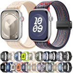 磁性扣環尼龍錶帶，適用於 Apple Watch 46mm / 49mm / 45mm / 44mm，適用於 Apple Watch 42mm / 41mm / 40mm / 38mm
