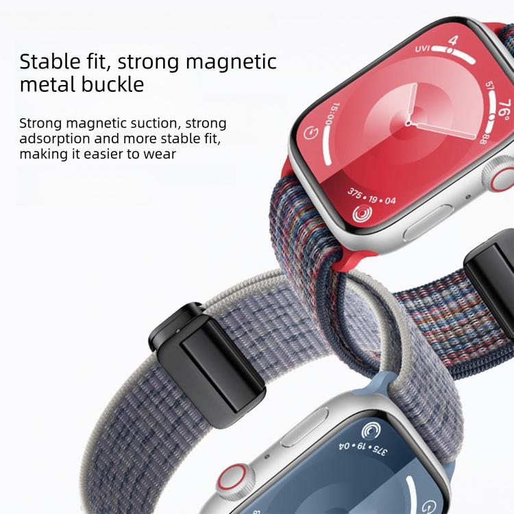 磁性扣環尼龍錶帶，適用於 Apple Watch 46mm / 49mm / 45mm / 44mm，適用於 Apple Watch 42mm / 41mm / 40mm / 38mm