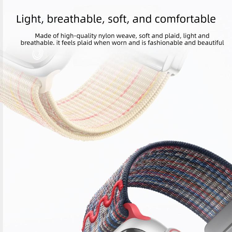 磁性扣環尼龍錶帶，適用於 Apple Watch 46mm / 49mm / 45mm / 44mm，適用於 Apple Watch 42mm / 41mm / 40mm / 38mm