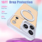 星空亮片磁吸支架手機殼，適用於 iPhone 17 Pro Max、iPhone 17 Pro、iPhone 17