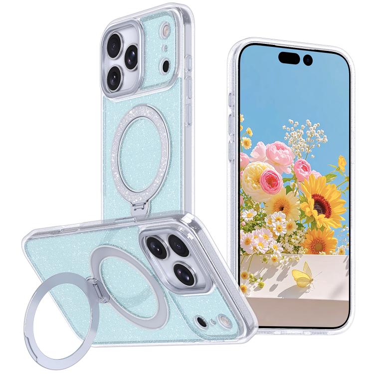 星空亮片磁吸支架手機殼，適用於 iPhone 17 Pro Max、iPhone 17 Pro、iPhone 17
