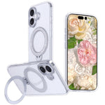星空亮片磁吸支架手機殼，適用於 iPhone 17 Pro Max、iPhone 17 Pro、iPhone 17