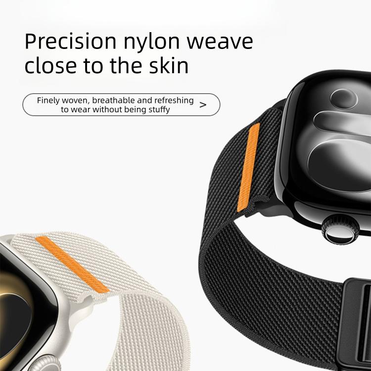 雙磁扣單線尼龍錶帶，適用於 Apple Watch 49mm / 46mm / 45mm / 44mm，適用於 Apple Watch 42mm / 41mm / 40mm / 38mm