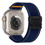 反光傘扣織紋尼龍錶帶，適用於 Apple Watch 49mm / 46mm / 45mm / 44mm，適用於 Apple Watch 42mm / 41mm / 40mm / 38mm