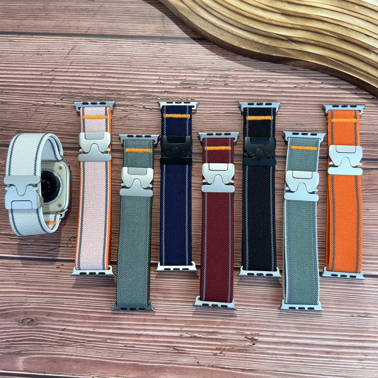 反光傘扣織紋尼龍錶帶，適用於 Apple Watch 49mm / 46mm / 45mm / 44mm，適用於 Apple Watch 42mm / 41mm / 40mm / 38mm