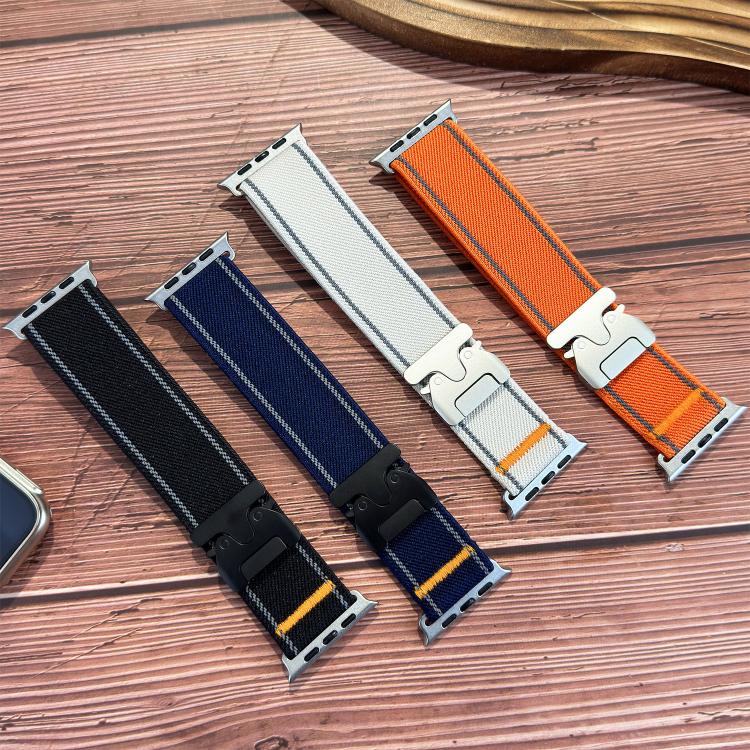 反光傘扣織紋尼龍錶帶，適用於 Apple Watch 49mm / 46mm / 45mm / 44mm，適用於 Apple Watch 42mm / 41mm / 40mm / 38mm
