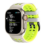 雙孔雙色輪胎紋矽膠錶帶，適用於 Apple Watch 49mm / 46mm / 45mm / 44mm