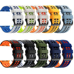 雙孔雙色輪胎紋矽膠錶帶，適用於 Apple Watch 49mm / 46mm / 45mm / 44mm
