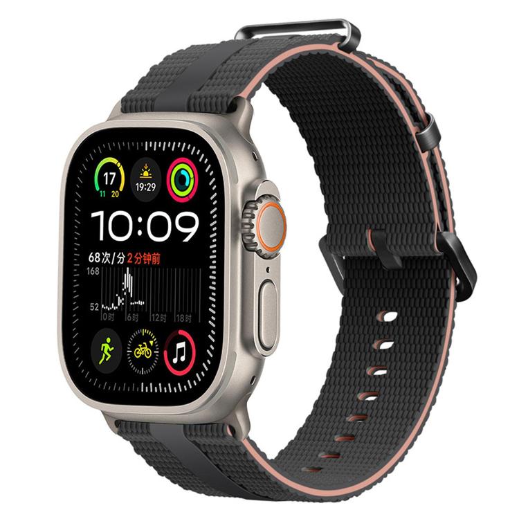 線條紋矽膠錶帶，適用於 Apple Watch 46mm / 49mm / 45mm / 44mm，適用於 Apple Watch 42mm / 41mm / 40mm / 38mm