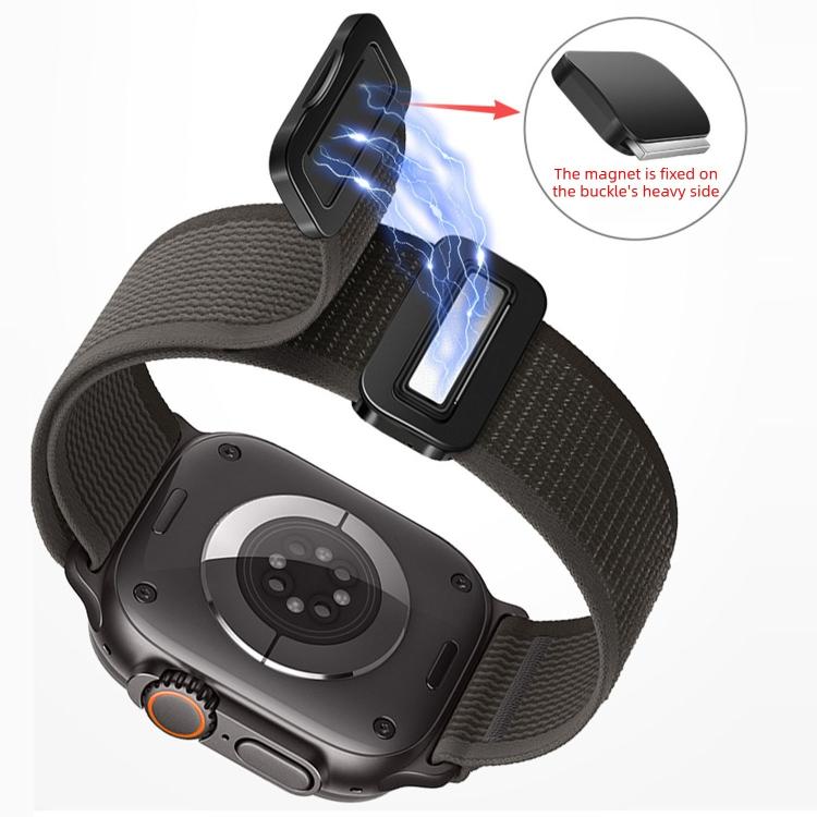 Magnetic Buckle Trail Loop Nylon Watch Band Watch Band, For Apple Watch 46mm / 49mm / 45mm / 44mm, For Apple Watch 42mm / 41mm / 40mm / 38mm