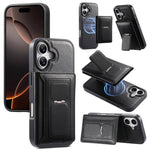 CaseNeo 復古鉸鏈折疊錢包磁性背蓋手機殼，適用於iPhone 17e / 16e、iPhone 17 Pro Max、iPhone 17 Pro、iPhone 17、iPhone Air、iPhone 16 Pro Max、iPhone 16 Pro、iPhone 16 Plus、iPhone 16、iPhone 15 Pro M