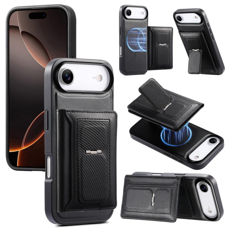 CaseNeo 復古鉸鏈折疊錢包磁性背蓋手機殼，適用於iPhone 17e / 16e、iPhone 17 Pro Max、iPhone 17 Pro、iPhone 17、iPhone Air、iPhone 16 Pro Max、iPhone 16 Pro、iPhone 16 Plus、iPhone 16、iPhone 15 Pro M