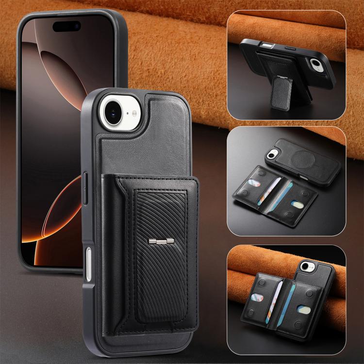 CaseNeo 復古鉸鏈折疊錢包磁性背蓋手機殼，適用於iPhone 17e / 16e、iPhone 17 Pro Max、iPhone 17 Pro、iPhone 17、iPhone Air、iPhone 16 Pro Max、iPhone 16 Pro、iPhone 16 Plus、iPhone 16、iPhone 15 Pro M