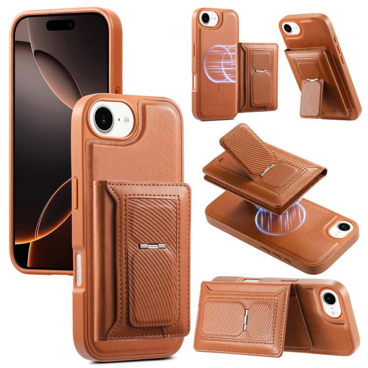CaseNeo 復古鉸鏈折疊錢包磁性背蓋手機殼，適用於iPhone 17e / 16e、iPhone 17 Pro Max、iPhone 17 Pro、iPhone 17、iPhone Air、iPhone 16 Pro Max、iPhone 16 Pro、iPhone 16 Plus、iPhone 16、iPhone 15 Pro M