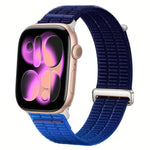 雙鏈雲感透氣尼龍環金屬頭錶帶，適用於 Apple Watch 46mm / 49mm / 45mm / 44mm，適用於 Apple Watch 42mm / 41mm / 40mm / 38mm