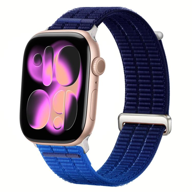 雙鏈雲感透氣尼龍環金屬頭錶帶，適用於 Apple Watch 46mm / 49mm / 45mm / 44mm，適用於 Apple Watch 42mm / 41mm / 40mm / 38mm