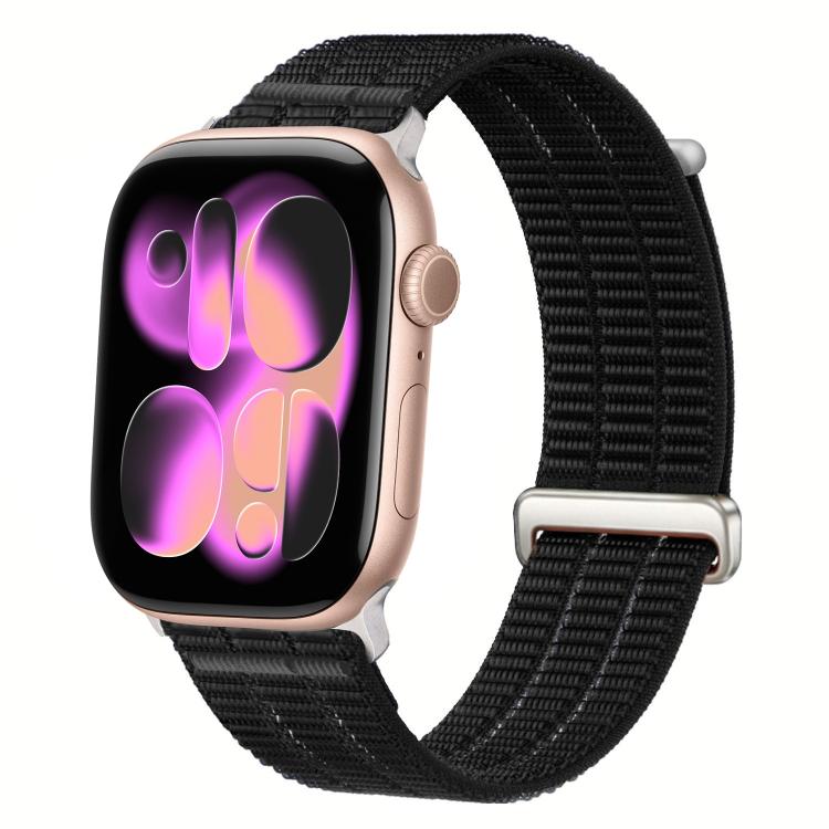 雙鏈雲感透氣尼龍環金屬頭錶帶，適用於 Apple Watch 46mm / 49mm / 45mm / 44mm，適用於 Apple Watch 42mm / 41mm / 40mm / 38mm