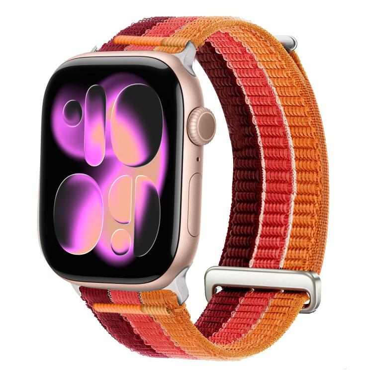 雙鏈雲感透氣尼龍環金屬頭錶帶，適用於 Apple Watch 46mm / 49mm / 45mm / 44mm，適用於 Apple Watch 42mm / 41mm / 40mm / 38mm