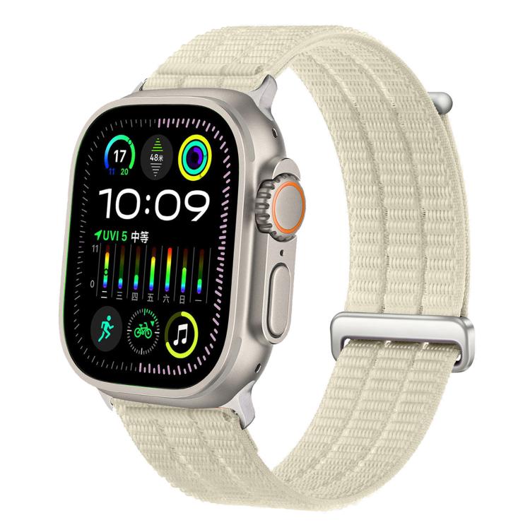 雙鏈雲感透氣尼龍環金屬頭錶帶，適用於 Apple Watch 46mm / 49mm / 45mm / 44mm，適用於 Apple Watch 42mm / 41mm / 40mm / 38mm
