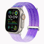 雙鏈雲感透氣尼龍環金屬頭錶帶，適用於 Apple Watch 46mm / 49mm / 45mm / 44mm，適用於 Apple Watch 42mm / 41mm / 40mm / 38mm