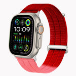 雙鏈雲感透氣尼龍環金屬頭錶帶，適用於 Apple Watch 46mm / 49mm / 45mm / 44mm，適用於 Apple Watch 42mm / 41mm / 40mm / 38mm