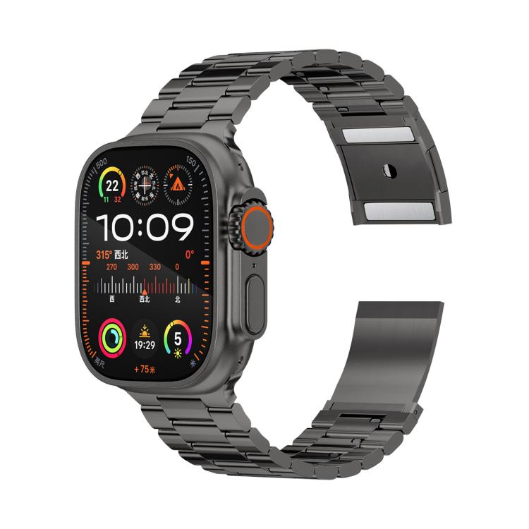 鈦合金錶帶 三珠磁扣 適用於 Apple Watch 46mm / 49mm / 45mm / 44mm，適用於 Apple Watch 42mm / 41mm / 40mm / 38mm