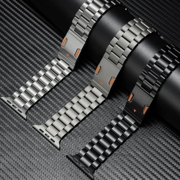 鈦合金錶帶 三珠磁扣 適用於 Apple Watch 46mm / 49mm / 45mm / 44mm，適用於 Apple Watch 42mm / 41mm / 40mm / 38mm