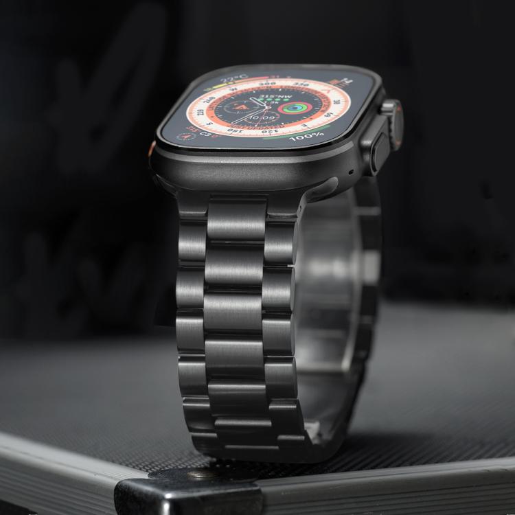 鈦合金錶帶 三珠磁扣 適用於 Apple Watch 46mm / 49mm / 45mm / 44mm，適用於 Apple Watch 42mm / 41mm / 40mm / 38mm