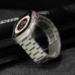鈦合金錶帶 三珠磁扣 適用於 Apple Watch 46mm / 49mm / 45mm / 44mm，適用於 Apple Watch 42mm / 41mm / 40mm / 38mm
