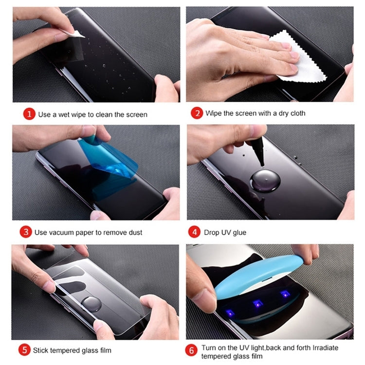 UV 液態曲面全膠全螢幕強化玻璃，適用於 Galaxy S8(1 片)、Galaxy S8 PLUS(1 片)、Galaxy S9(1 片)、Galaxy S9+(1 片)、Galaxy Note 8、Galaxy Note 9、Galaxy S10 5G(1 片)、華為 P20 Lite、華為 P30       ...