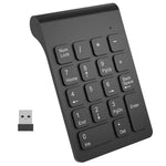 18鍵 2.4GHz 迷你 USB 數字鍵盤 無線黑色