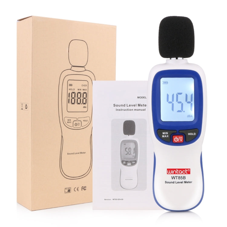 WT85B 聲級計數位分貝計數位噪音計環境噪音測試儀，WT85B 白色，WT85B 黑色