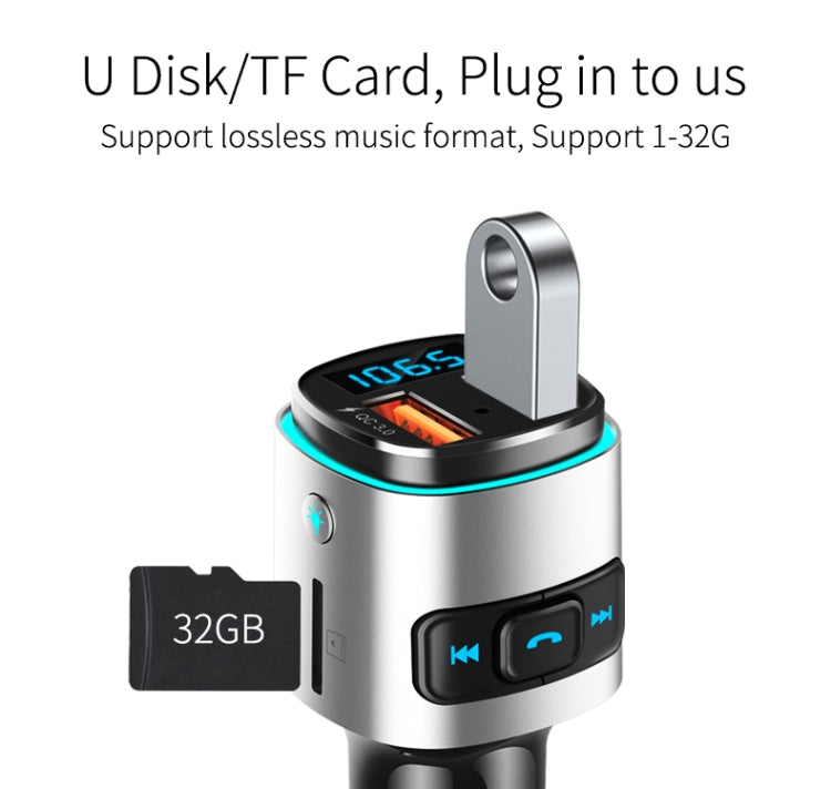 BC41 Multi-Functional MP3 Player, Bluetooth Receiver, USB Charger, Automobile Cigarette Lighter, BC41