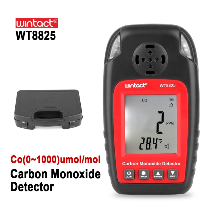 WINTACT WT8825 一氧化碳偵測器獨立 CO 氣體感測器警報器高靈敏中毒警報偵測器，WT8825