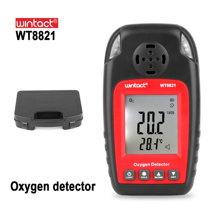 WINTACT WT8821 氧氣偵測器 獨立氧氣感測器 高靈敏度中毒警報偵測器，WT8821