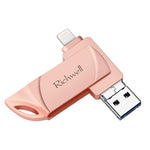 Richwell DXZ64 USB 隨身碟 64G 3合1 Micro USB + 8 Pin + USB 3.0，兼容 iPhone & IOS