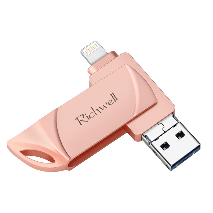 Richwell DXZ64 USB 隨身碟 64G 3合1 Micro USB + 8 Pin + USB 3.0，兼容 iPhone & IOS