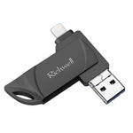 Richwell DXZ64 USB 隨身碟 64G 3合1 Micro USB + 8 Pin + USB 3.0，兼容 iPhone & IOS