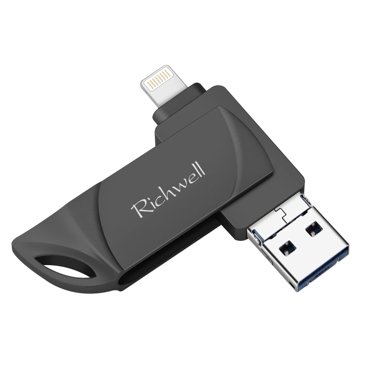 Richwell DXZ66 USB 隨身碟 16G 3合1 Micro USB + 8 Pin + USB 3.0，兼容 iPhone & IOS